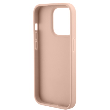 Husa originala Guess iPhone 15 Pro Max Croco Triangle Metal Logo GUHCP15XPCRTHCP - Roz - Img 3