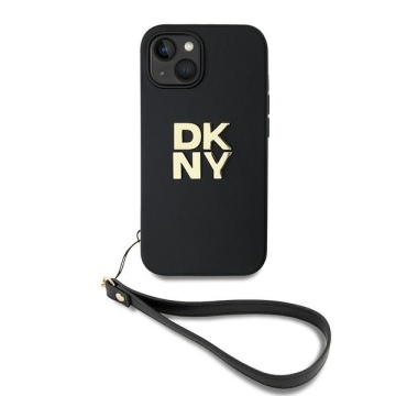 Husa pentru iPhone 15 Plus - DKNY Hardcase Wrist Strap Stock Logo (DKHCP15MPBSWSK) - Black - Img 2