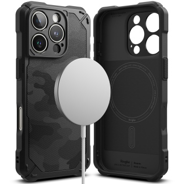 Husa pentru iPhone 16 Pro - Ringke Rugged Gear MagSafe - Camo Black - Img 1