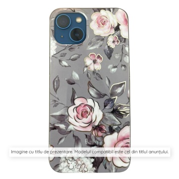 Husa pentru Samsung Galaxy S24 FE - Techsuit Marble Series - Bloom of Ruth Gray - Img 1