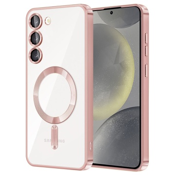 Husa premium Samsung Galaxy S23 Plus Techsuit Luxury Crystal MagSafe, Pink - Img 1
