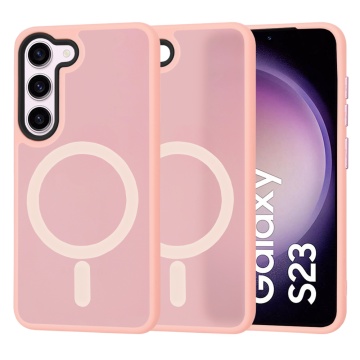 Husa Samsung Galaxy S23 Techsuit HaloFrost MagSafe Series, Pink - Img 1