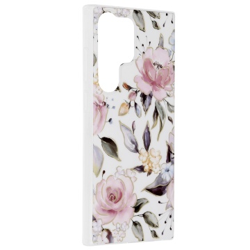 Husa Samsung Galaxy S23 Ultra Techsuit Marble, Chloe White - Img 2