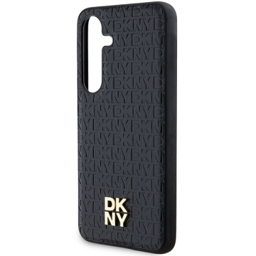 Husa Samsung Galaxy S24 Plus - DKNY Leather Pattern Metal Logo MagSafe (DKHMS24MPSHRPSK) - Black - Img 4
