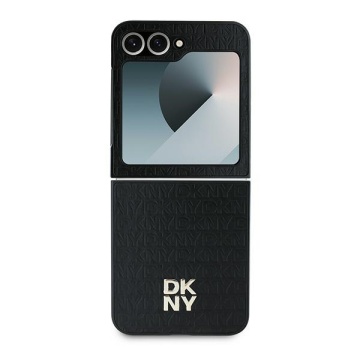 Husa Samsung Galaxy Z Flip6 - DKNY Leather Repeat Pattern Stack Logo (DKHCZF6PSHRPSK) - Black - Img 4