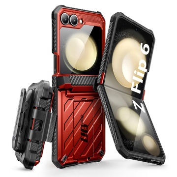 Husa Samsung Galaxy Z Flip6 Supcase Unicorn Beetle Pro - Rosu - Img 1