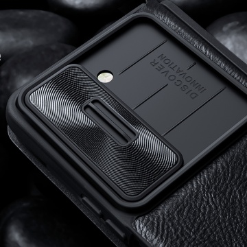 Husa Samsung Galaxy Z Fold5 Nillkin QIN Pro Leather - Negru - Img 6