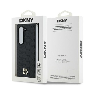 Husa Samsung Galaxy Z Fold6 - DKNY Leather Repeat Pattern Stack Logo (DKHMZFD6PSHRPSK) - Black - Img 5