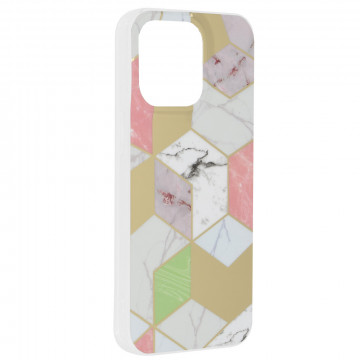 Husa Techsuit Iphone 15 Pro Max Marble Series - Purple Hex - Img 3