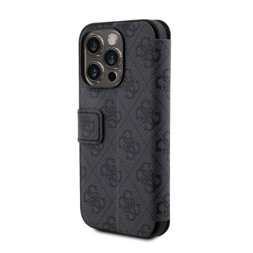 Husa tip carte iPhone 15 Pro Guess Book 4G GUBKP15L4GMGGR- Negru - Img 3