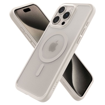 Husa Ultra Hybrid MagSafe - iPhone 15 Pro - Frost Natural Titanium - Img 5
