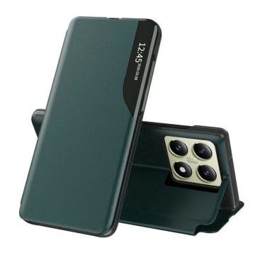 Husa Xiaomi 14T Eco Leather View flip tip carte - Verde - Img 1