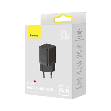 Incarcator 30W USB-C GaN3 pentru priza Baseus, CCGN010101, Negru - Img 7