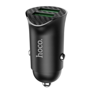 Incarcator auto Hoco Z39, 2x USB QC3.0, 18W, negru - Img 2