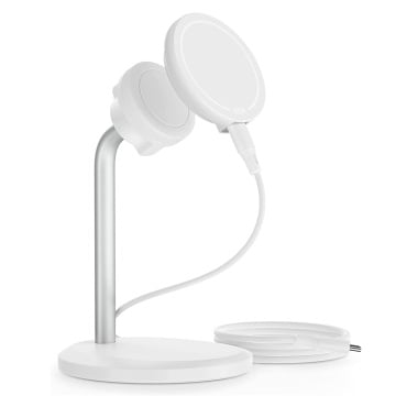 Incarcator MagSafe Apple cu suport birou ESR HaloLock Shift, Alb - Img 1