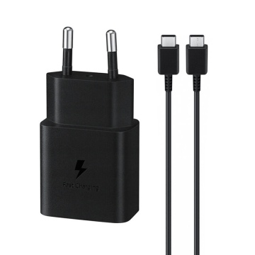 Incarcator Samsung tip C + cablu Type-C 15W EP-T1510XBEGEU, Negru - Img 4