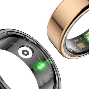 Inel Smart Techsuit (R02) - Unisex, Monitorizeaza ritmul cardiac, HRV, Saturatia de oxigen, Somn, Fitness, Dimensiune 18mm - Negru - Img 2