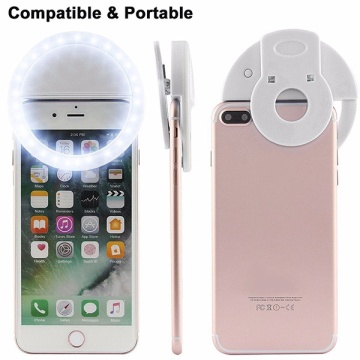Lampa circulara selfie Ring Light telefon Techsuit, RL-01 - Alb - Img 4