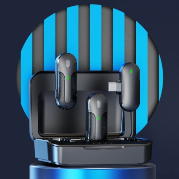 Microfon tip lavariera wireless, USB-C Yesido KR17 - Negru - Img 2