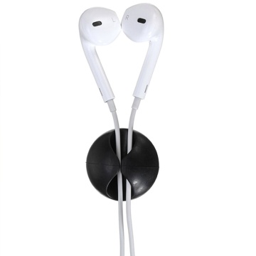 Organizator cabluri cu adeziv pentru birou Techsuit, negru - Img 2