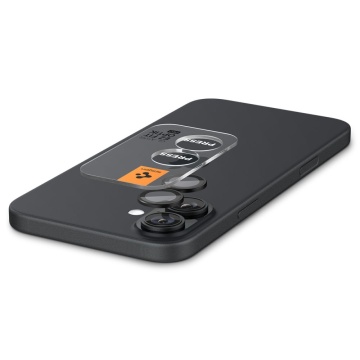 [Pachet 2x] Folie sticla camera iPhone 16 Spigen Glas.tR Optik EZ Fit Pro - Clear - Img 5