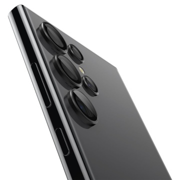 [Pachet 2x] Folie sticla camera Samsung Galaxy S24 Ultra Spigen Glas.tR Optik Pro EZ FIT, Black - Img 2