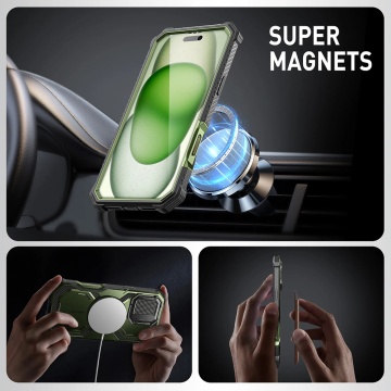[Pachet 360°] Husa + folie iPhone 16 I-Blason Armorbox - Verde - Img 2