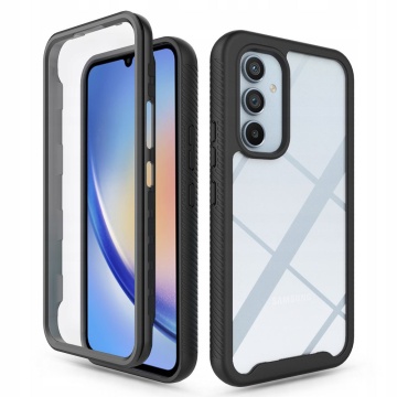 Pachet 360° Husa + folie Samsung Galaxy A34 5G Techsuit Defense - Negru - Img 1