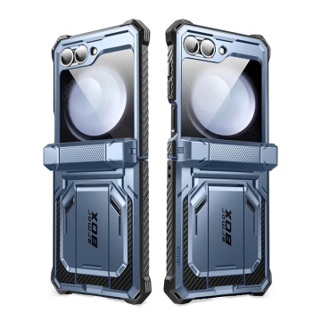 [Pachet 360°] Husa + folie Samsung Galaxy Z Flip6 I-Blason Armorbox - Albastru - Img 3