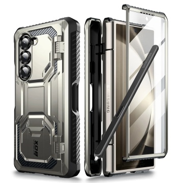 [Pachet 360°] Husa + folie Samsung Galaxy Z Fold6 I-Blason Armorbox - Gri - Img 1