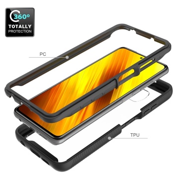 Pachet 360° Husa + folie Xiaomi Poco X3 Pro Techsuit Defense - Negru - Img 4