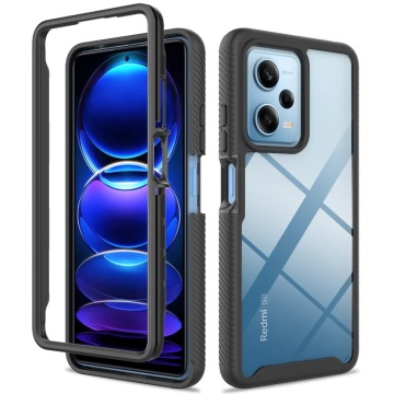 Pachet 360° Husa + folie Xiaomi Poco X5 Techsuit Defense - Negru - Img 1