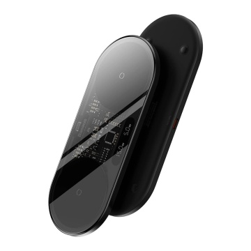 Statie de incarcare (WXSX010101) - Afisaj digital, 20 W, intrare tip C Baseus - transparent - Img 2