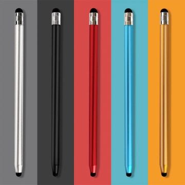 Stylus pen Techsuit, 2in1 universal, Android, iOS, aluminiu, JC01 - Rosu - Img 2
