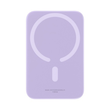 Acumulator Extern Type-C, Incarcare Wireless, 20W, 6000mAh + Cablu Type-C, 30cm - Baseus Mini Air (P10059002513-00) - Purple - Img 1