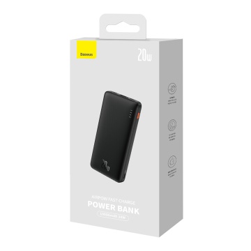 Acumulator Extern USB, Type-C, Micro-USB, 20W, 10000mAh + Cablu Type-C - Baseus Airpow (PPQD090001) - Black - Img 7