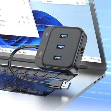 Adaptor multiport Type-C la HDTV, PD100W, USB3.0 Hoco HB36 - Negru - Img 4