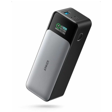 Baterie Externa Anker -(737) - 24000mAh, 140W, GaN Prime, Afișaj digital inteligent, 2x USB-C, USB-A, PowerDelivery 3.1 - Negru/Gri - Img 1