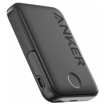 Baterie Externa Anker - wireless 322 (A1618G11) - MagSafe, pentru iPhone, 5000mAh, 7.5W - Negru - Img 2