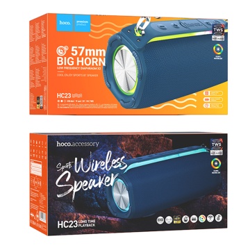 Boxa wireless 10W, curea de umar Hoco HC23, TF, USB, FM - Albastru - Img 4