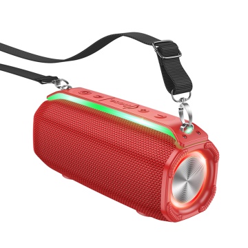 Boxa wireless 10W, curea de umar Hoco HC23, TF, USB, FM - Rosu - Img 1