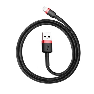 Cablu date Lightning Baseus, 2.4A, 480Mbps, 0.5m, CALKLF-A19 - Negru - Img 3