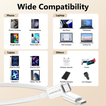 Cablu de date (PCB130) - tip C la tip C, încărcare rapidă, 60 W, 480 Mbps, aliaj de aluminiu, 1 m - Alb - Img 6