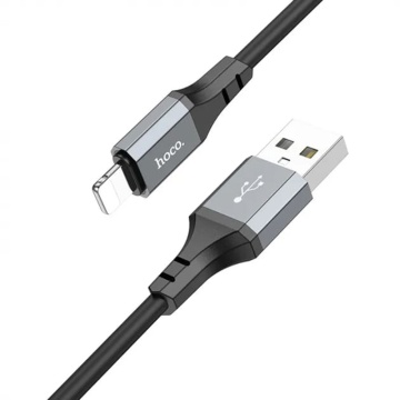 Cablu de date USB la Lightning, 2.4A, 3m Hoco X92, Negru - Img 5