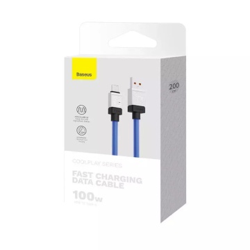 Cablu Super Fast Charging USB-C PD100W Baseus, 2m, CAKW000703- Albastru - Img 5