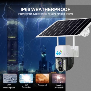 Camera de supraveghere 4G cu panou solar Wi-Fi Techsuit - Alb - Img 5