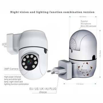 Camera de supraveghere cu alarma push Techsuit, Z1 - Alb - Img 3