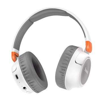 Casti Hoco fără fir Adventure (W43) - Bluetooth V5.2, mufă de 3,5 mm, card TF - alb - Img 1