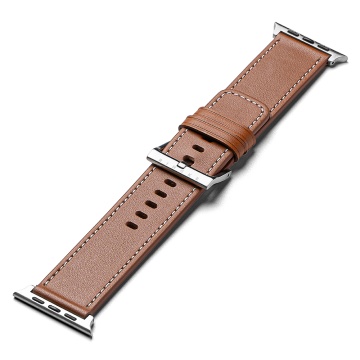 Curea Apple Watch 1/2/3/4/5/6/7/8/9/10/SE/SE 2/Ultra/Ultra 2 (42/44/45/46/49mm) Ringke Leather One Basic Bold - Maro - Img 2