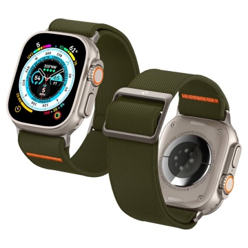 Curea Apple Watch 1/2/3/4/5/6/7/8/9/10/SE/SE 2/Ultra/Ultra 2 (42/44/45/46/49mm) Spigen Fit Lite Ultra - Khaki - Img 5